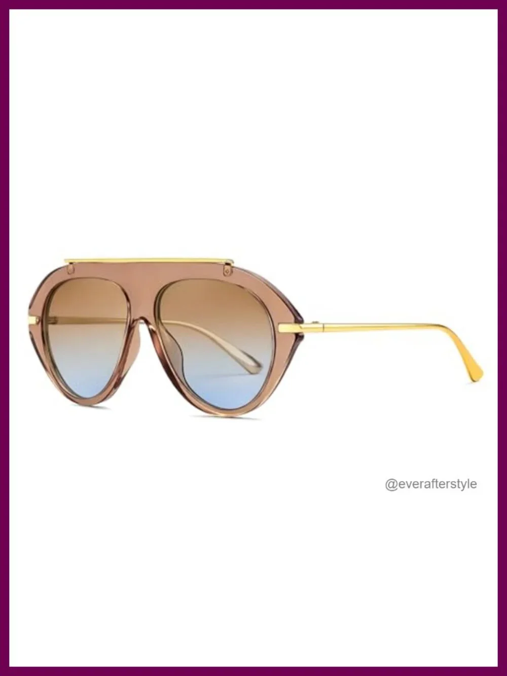 Retro Aviator Sunglasses Oversized Metal Frame UV400 Protection Unisex